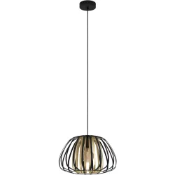 Eglo Pendellampe Encinitos Gold/Schwarz Stahl 37.5 cm 37.5 cm - Farbe: schwarz-gold - Pendellampe