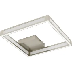 Eglo Deckenlampe Altaflor Grau Stahl/Kunststoff 31.5 cm 31.5 cm - Farbe: Nickel matt - LED - Lichtfarbe: Warmweiss - Material: Kunststoff/Stahl -