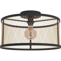Eglo Deckenlampe Dellow Schwarz Stahl 0 cm 0 cm - Farbe: Schwarz/Messing - Deckenlampe