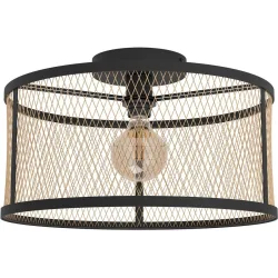 Eglo Deckenlampe Dellow Schwarz Stahl 0 cm 0 cm - Farbe: Schwarz/Messing - Deckenlampe