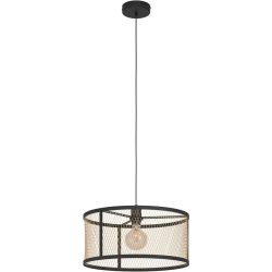 Eglo Pendellampe Dellow Schwarz Stahl 0 cm 0 cm - Farbe: Schwarz/Messing - Pendellampe