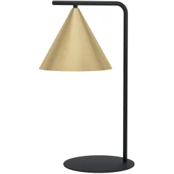 Eglo Tischlampe Narices Schwarz Stahl 22 cm 29.5 cm - Farbe: Schwarz/Messing - Tischlampe