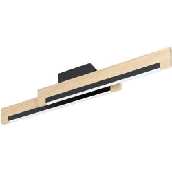 Eglo Deckenlampe Camacho Braun/Schwarz/Weiss Stahl/Holz 8 cm 94 cm - LED - Lichtfarbe: Warmweiss - Material: Holz/Stahl - Deckenlampe- LED