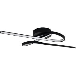 Eglo Deckenlampe Selvina Schwarz/Weiss Aluminium/Kunststoff/Stahl 28 cm 69 cm - LED - Lichtfarbe: Warmweiss - Material: Aluminium/Stahl/Kunststoff -