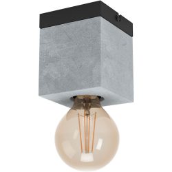 Eglo Deckenlampe Prestwick 3 Grau/Schwarz Beton/Stahl 9 cm 9 cm - Farbe: schwarz/grau - Material: Stahl/Beton - Deckenlampe