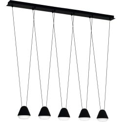Eglo Pendellampe Palbieta Schwarz Stahl/Kunststoff 11.5 cm 116 cm - Farbe: Schwarz/klar - LED - Material: Kunststoff/Stahl - Pendellampe- LED