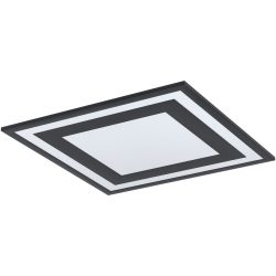 Eglo Deckenlampe Savatarila Schwarz/Weiss Aluminium/Kunststoff 45 cm 45 cm - LED - Lichtfarbe: Helles Neutralweiss - Deckenlampe- LED Energiesparlampe