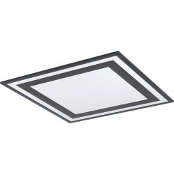 Eglo Deckenlampe Savatarila Schwarz/Weiss Aluminium/Kunststoff 59.5 cm 59.5 cm - LED - Lichtfarbe: Helles Neutralweiss - Deckenlampe- LED