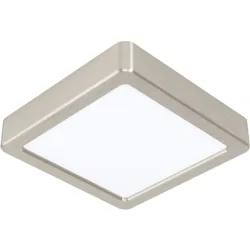 Eglo Deckenlampe Fueva 5 Grau Stahl/Kunststoff 16 cm 2.8 cm - Farbe: Nickel matt - LED - Lichtfarbe: Helles Neutralweiss - Material: Kunststoff/Stahl