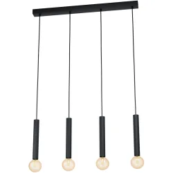 Eglo Pendellampe Cortenova Schwarz Stahl 6 cm 84 cm - Pendellampe
