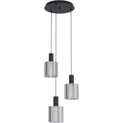 Eglo Pendellampe Gorosiba Schwarz/Transparent Stahl/Glas 0 cm 0 cm - Material: Glas/Stahl - Pendellampe