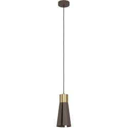 Eglo Pendellampe Losalomas Stahl 0 cm 0 cm - Farbe: messing gebürstet/smoky - LED - Pendellampe- LED Energiesparlampe