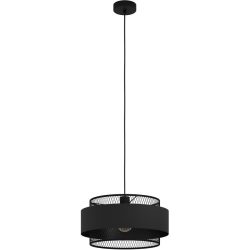 Eglo Pendellampe Bazely Schwarz Stahl/Stoff 0 cm 0 cm - Pendellampe