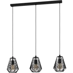 Eglo Pendellampe Stype Schwarz Stahl 20 cm 96 cm - Pendellampe