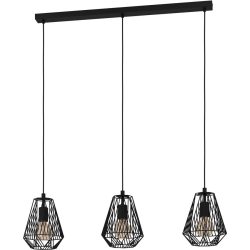 Eglo Pendellampe Stype Schwarz Stahl 20 cm 96 cm - Pendellampe