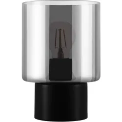 Eglo Tischlampe Gorosiba Schwarz/Transparent Stahl/Glas 0 cm 0 cm - Material: Glas/Stahl - Tischlampe