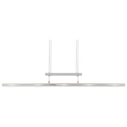 Pendellampe Cico Silber Aluminium/Glas 100 cm 150 cm Höhenverstellbar (manuell) - LED - Lichtfarbe: Warmweiss - Pendellampe- LED Energiesparlampe