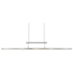Pendellampe Cico Silber Aluminium/Glas 100 cm 150 cm Höhenverstellbar (manuell) - LED - Lichtfarbe: Warmweiss - Pendellampe- LED Energiesparlampe