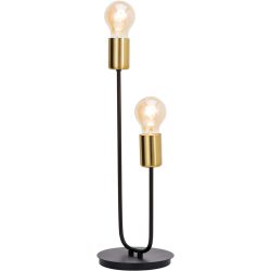 Tischlampe Austin Schwarz/Gold Metall 15 cm 42 cm - Farbe: schwarz-gold - Tischlampe