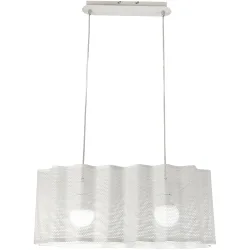 Pendellampe Gilbert Weiss Metall 30 cm 200 cm - Pendellampe