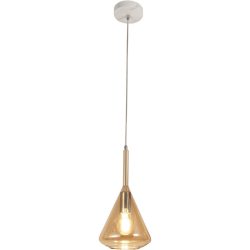Pendellampe Tulisa Gelb Glas/Metall 20 cm 200 cm - Farbe: amber - Material: Metall/Glas - Pendellampe