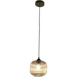 Pendellampe Moran Gelb Glas/Metall 20 cm 200 cm - Farbe: amber - Material: Metall/Glas - Pendellampe