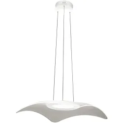 Pendellampe Idrees Weiss 50 cm 200 cm - LED - Lichtfarbe: Warmweiss - Material: Metall/Acryl - Pendellampe