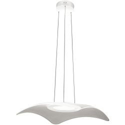 Pendellampe Idrees Weiss 50 cm 200 cm - LED - Lichtfarbe: Warmweiss - Material: Metall/Acryl - Pendellampe