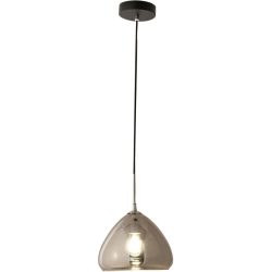 Pendellampe Ove Grau Glas/Metall 24 cm 200 cm - Farbe: verchromt - Material: Metall/Glas - Pendellampe