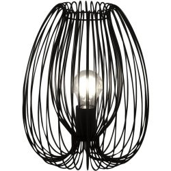Tischlampe Aruna Schwarz Metall 25 cm 31 cm - Tischlampe
