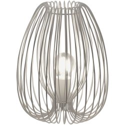 Tischlampe Aruna Weiss Metall 25 cm 31 cm - Tischlampe