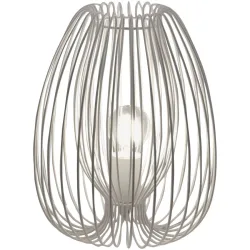 Tischlampe Aruna Weiss Metall 25 cm 31 cm - Tischlampe