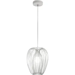 Pendellampe Aruna Weiss Metall 25 cm 200 cm - Pendellampe