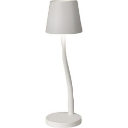 Tischlampe Priti Weiss Metall 11 cm 36.5 cm - LED - Lichtfarbe: Warmweiss - Tischlampe- LED Energiesparlampe