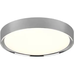 Deckenlampe Alys Grau Kunststoff 33 cm 9 cm - Farbe: chrom - LED - Lichtfarbe: Warmweiss - Deckenlampe- LED Energiesparlampe