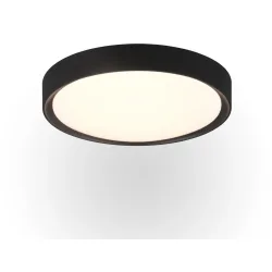 Deckenlampe Alys Schwarz Kunststoff 33 cm 9 cm - Farbe: schwarz matt - LED - Lichtfarbe: Warmweiss - Deckenlampe- LED Energiesparlampe