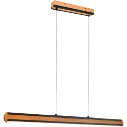 Pendellampe Tswana Holz 110 cm 150 cm - Farbe: natur - LED - Lichtfarbe: Warmweiss - Kaltes Tagesweiss - Pendellampe- LED Energiesparlampe
