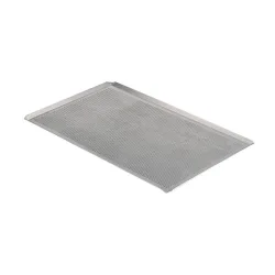 Backblech Alu perforiert 40x30cm H:1cm mit schräger Kante