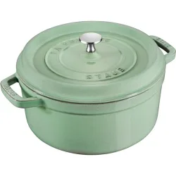 Gusseisen-Topf STAUB Grün Gusseisen 22 cm 28.4 cm 2.6 l - Farbe: Salbei - Gusseisen-Topf