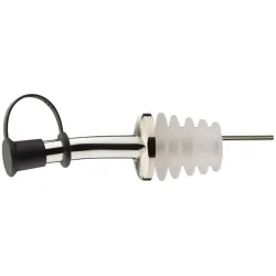 12er Flaschenausgiesser 18/10 mit Silikonkork mit Käppchen