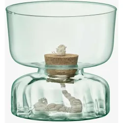 LSA International Vase Canopy Transparent Glas/Kork 12.9 cm - Farbe: klar - Vase