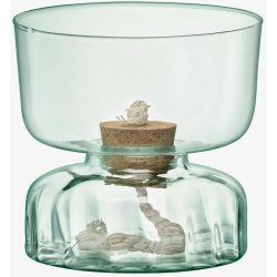 LSA International Vase Canopy Transparent Glas/Kork 12.9 cm - Farbe: klar - Vase