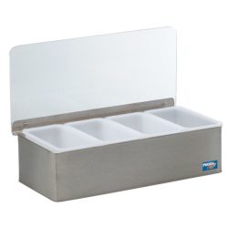 Aufbewahrungsbox Piazza Silber Edelstahl/Kunststoff 9 cm 30 cm - Aufbewahrungsbox