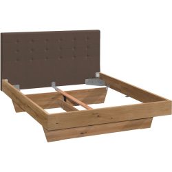 Bett Angelo Braun Holz 180 x 200 cm - Farbe: Wildeiche - Bett