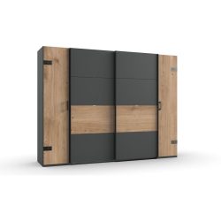 Kleiderschrank Jasmin Braun/Grau Holzwerkstoff 272 cm 65 cm 210 cm - Farbe: Eiche/graphit - Kleiderschrank