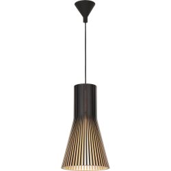 Secto Design Pendellampe Secto Small Schwarz Holz 25 cm 45 cm - LED - Lichtfarbe: Warmweiss - Material: Birkenholz - Pendellampe- LED Energiesparlampe