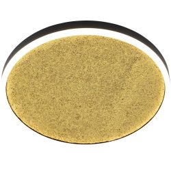 Deckenlampe Aian Gold/Schwarz Kunststoff/Metall 40 cm 6 cm - Farbe: schwarz-gold - LED - Lichtfarbe: Warmweiss - Kaltes Tagesweiss - Material: