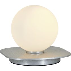 Tischlampe Lien Weiss/Silber Aluminium/Glas 14 cm 10 cm - Tischlampe