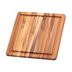 TEAKHAUS Schneidebrett Teak Haus Braun Holz 30.5 cm 30.5 cm - Farbe: natur - Material: Teakholz massiv