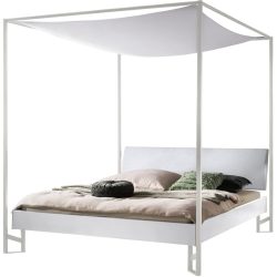 Hasena Himmelbett Migos Weiss Holz 160 x 200 cm - Material: MDF - Himmelbett